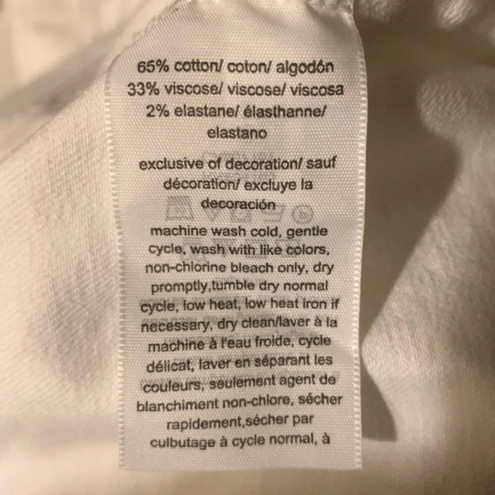 Tommy Hilfiger White Jean Jacket Cropped Design - Picture 9 of 10